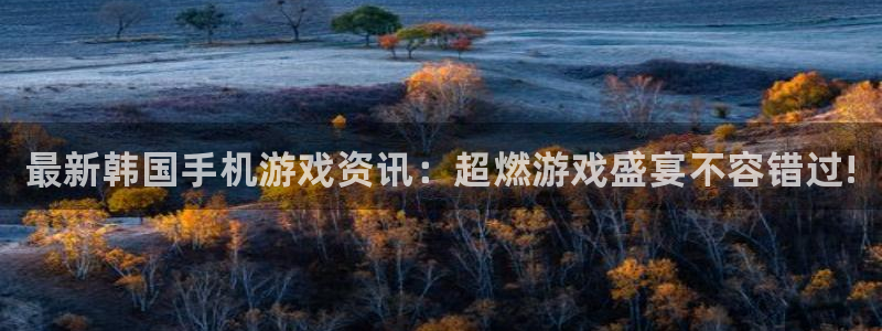 蓝冠娱乐直属：最新韩国手机游戏资讯：超燃游戏盛宴不容错过!